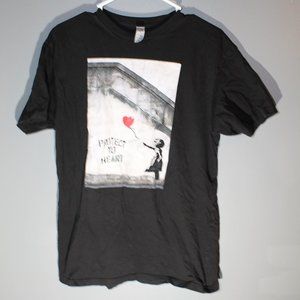 "protect Yo Heart" Large Black Teeshirt